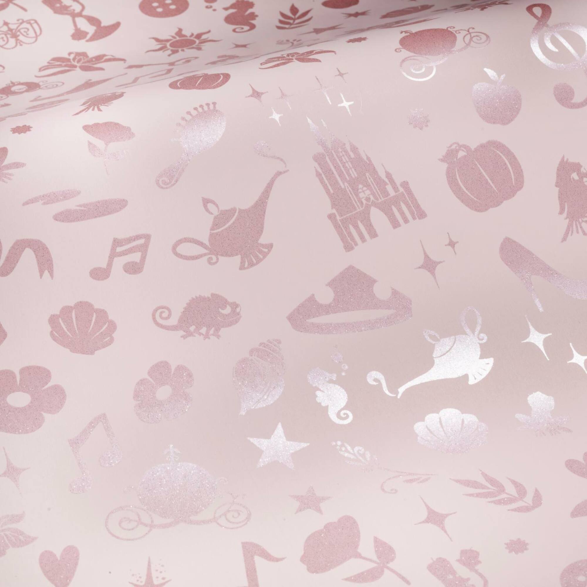 RoomMates Disney Princess Icons with Glitter Peel & Stick Wallpaper
